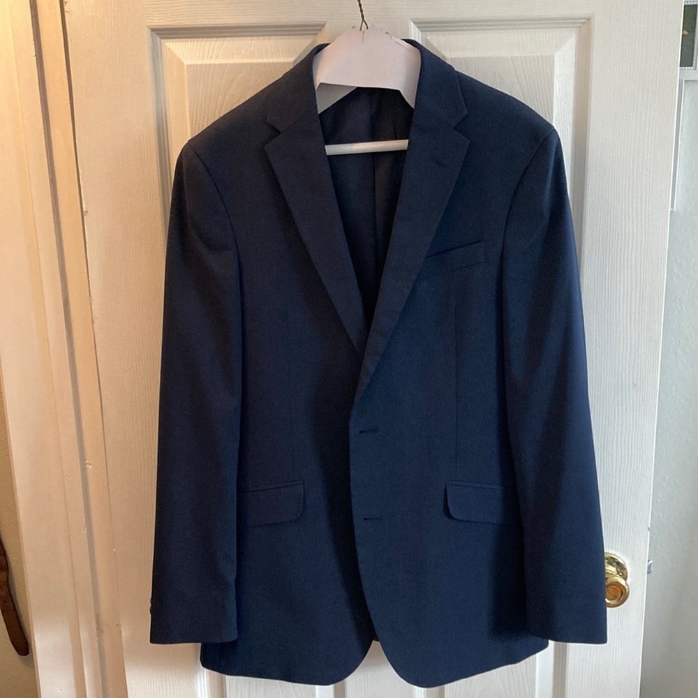 Navy 2-piece suit 40L 33W